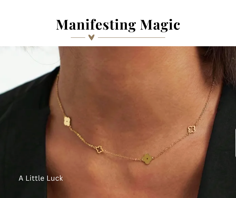 Manifesting Magic A Little Luck Clover Station Necklace