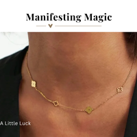 Manifesting Magic A Little Luck Clover Station Necklace