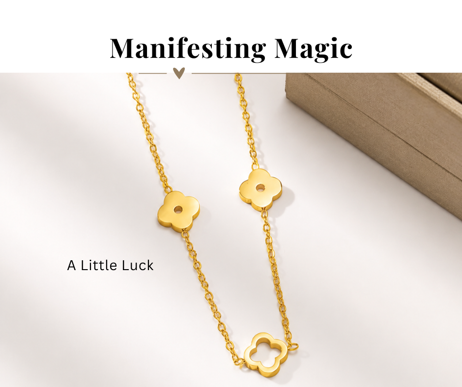 Manifesting Magic A Little Luck Clover Station Necklace