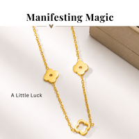 Manifesting Magic A Little Luck Clover Station Necklace