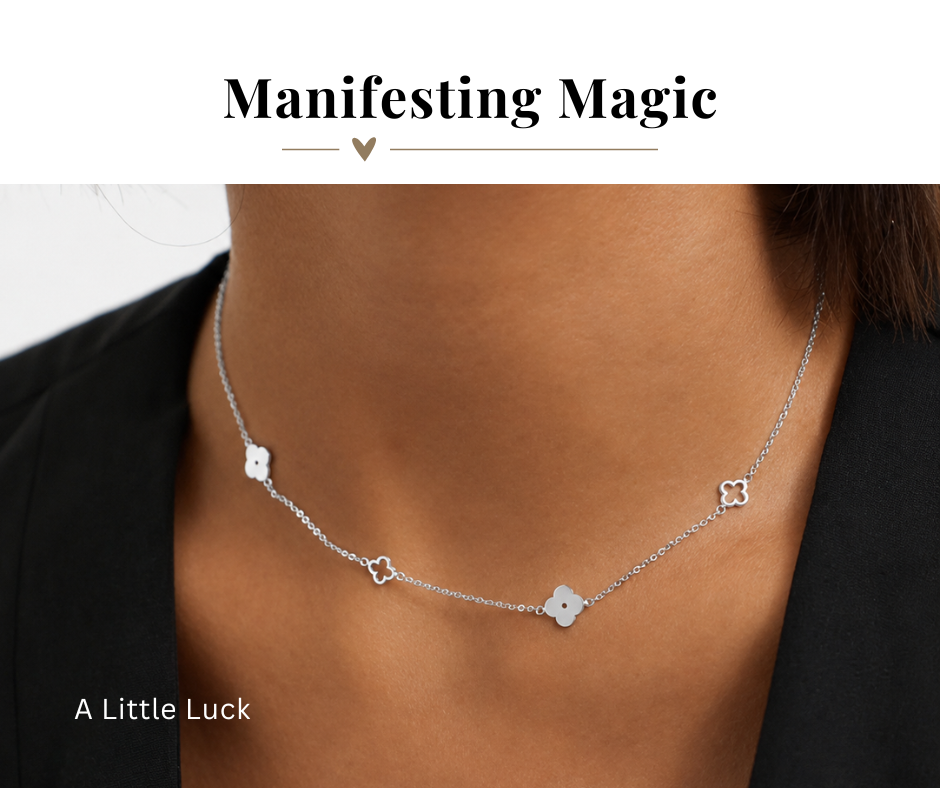 Manifesting Magic A Little Luck Clover Station Necklace