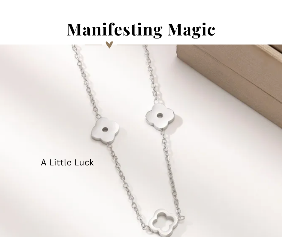 Manifesting Magic A Little Luck Clover Station Necklace