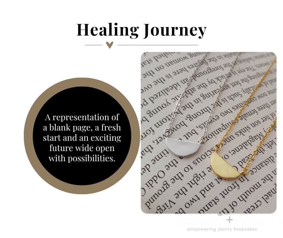 Blank Page + Brave Heart Dainty Bar Necklace
