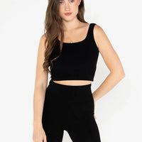 C'est Moi Bamboo Rib Square Neck Tank