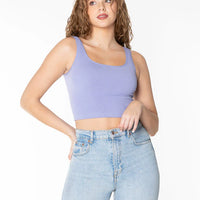 C'est Moi Bamboo Rib Square Neck Tank