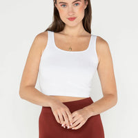 C'est Moi Bamboo Rib Square Neck Tank