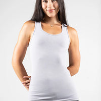 C'est Moi Bamboo Ribbed Racer Back Tank