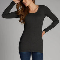 C'est Moi Bamboo Long Sleeve Scoop Neck