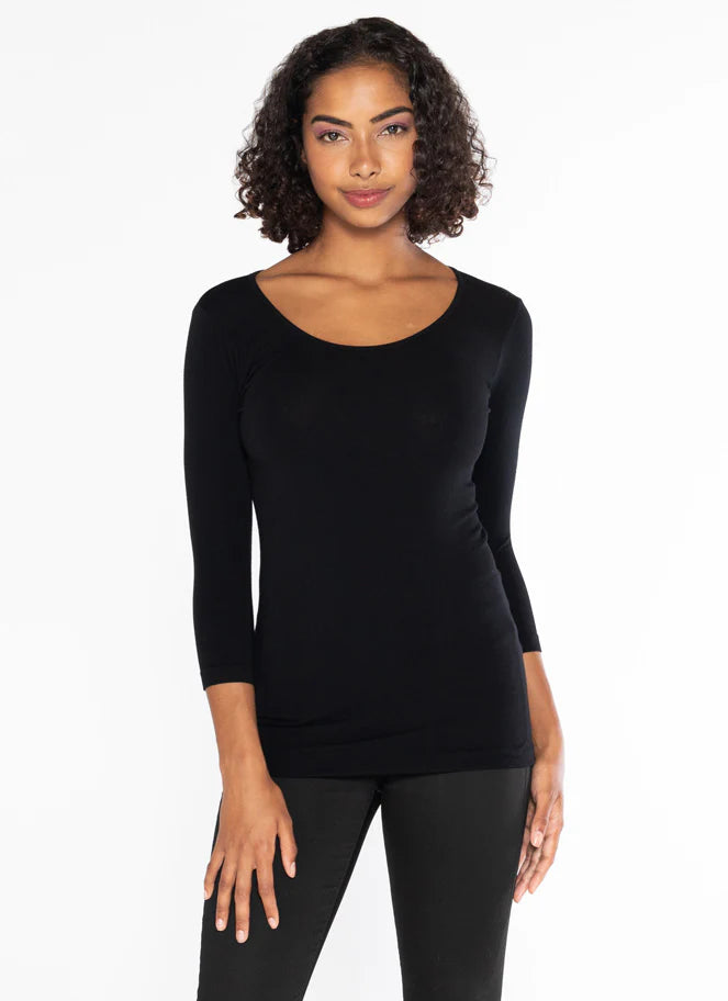 C'est Moi 3/4 Sleeve Bamboo Top
