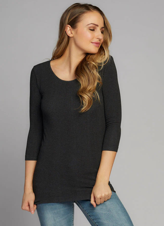 C'est Moi 3/4 Sleeve Bamboo Top