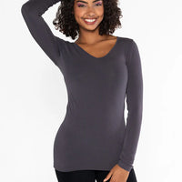 C'est Moi Bamboo V Neck Long Sleeve