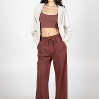 C'est Moi Fleece Wide Leg Pant