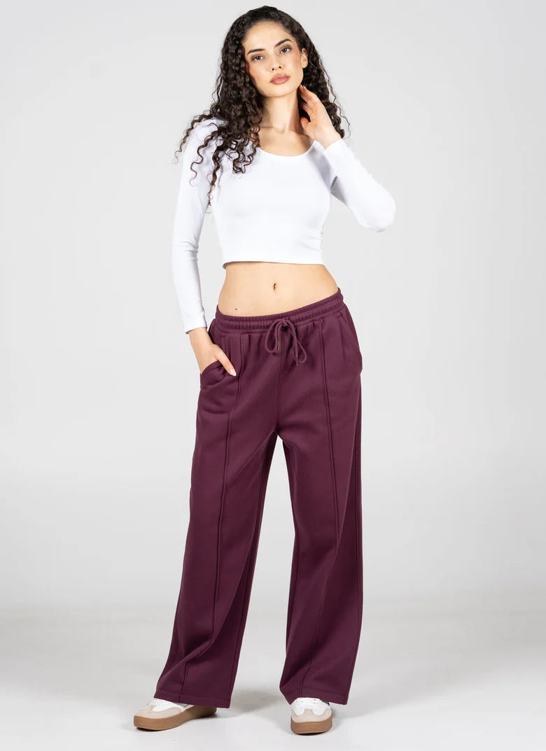 C'est Moi Fleece Wide Leg Pant