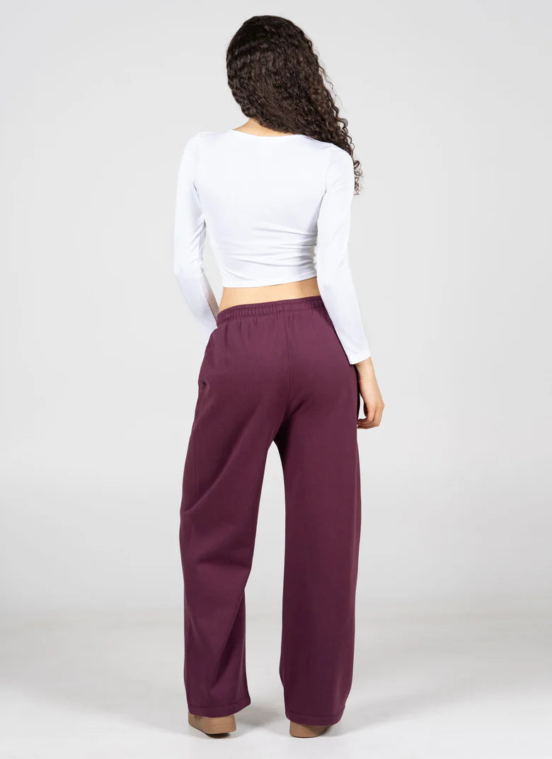 C'est Moi Fleece Wide Leg Pant