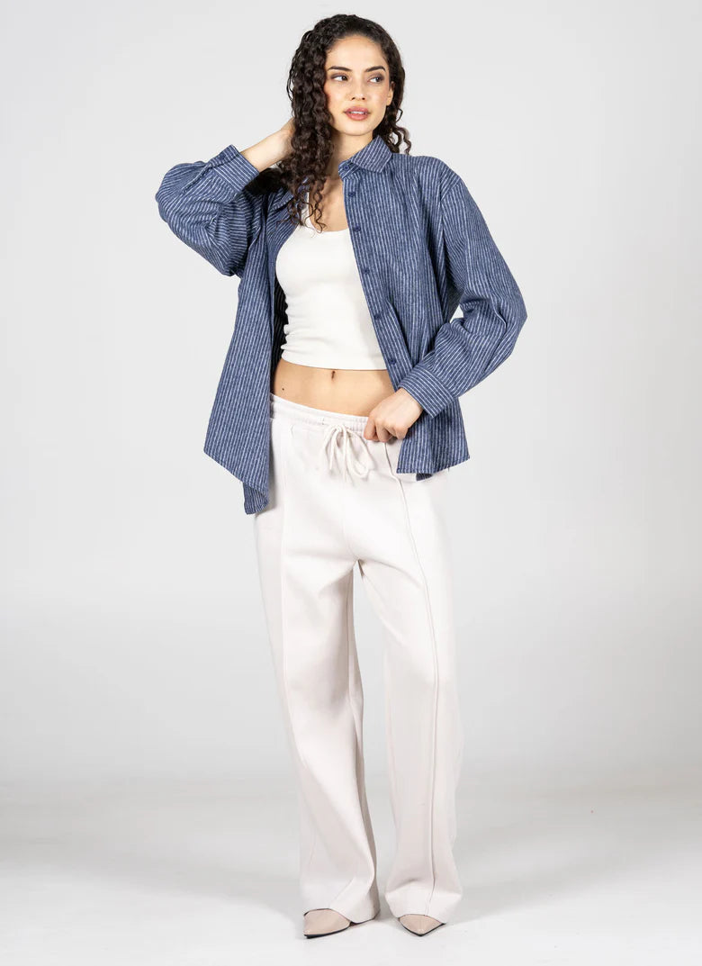 C'est Moi Fleece Wide Leg Pant