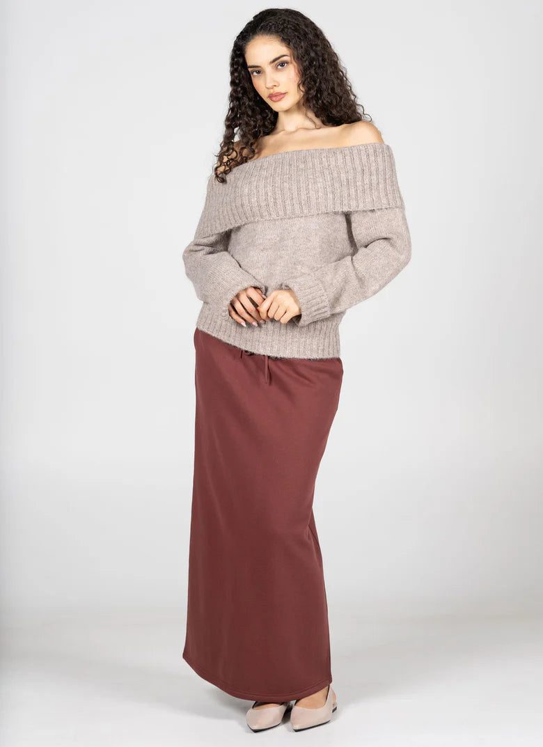 C'est Moi Fleece Front Pocket Skirt