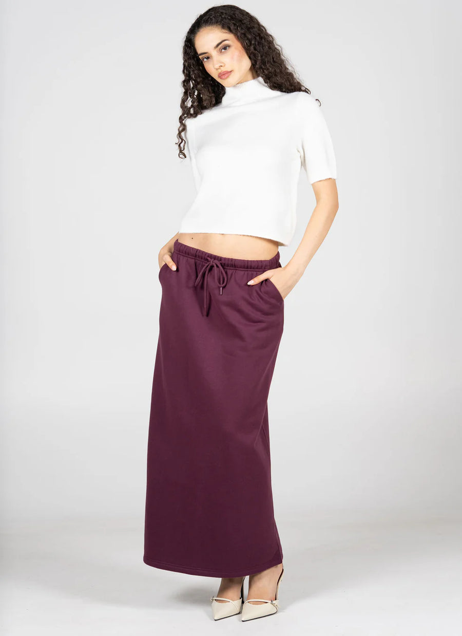 C'est Moi Fleece Front Pocket Skirt