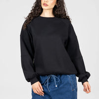 C'est Moi Recycled Poly/Cotton Fleece Oversized Crew