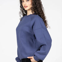 C'est Moi Recycled Poly/Cotton Fleece Oversized Crew