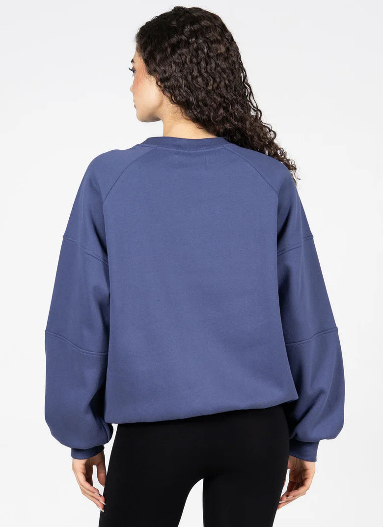 C'est Moi Recycled Poly/Cotton Fleece Oversized Crew