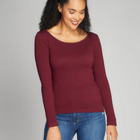 C'est Moi Seamless Rib Crew Neck Top