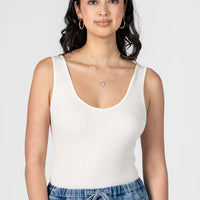 C'est Moi Seamless Bamboo Ribbed Tank