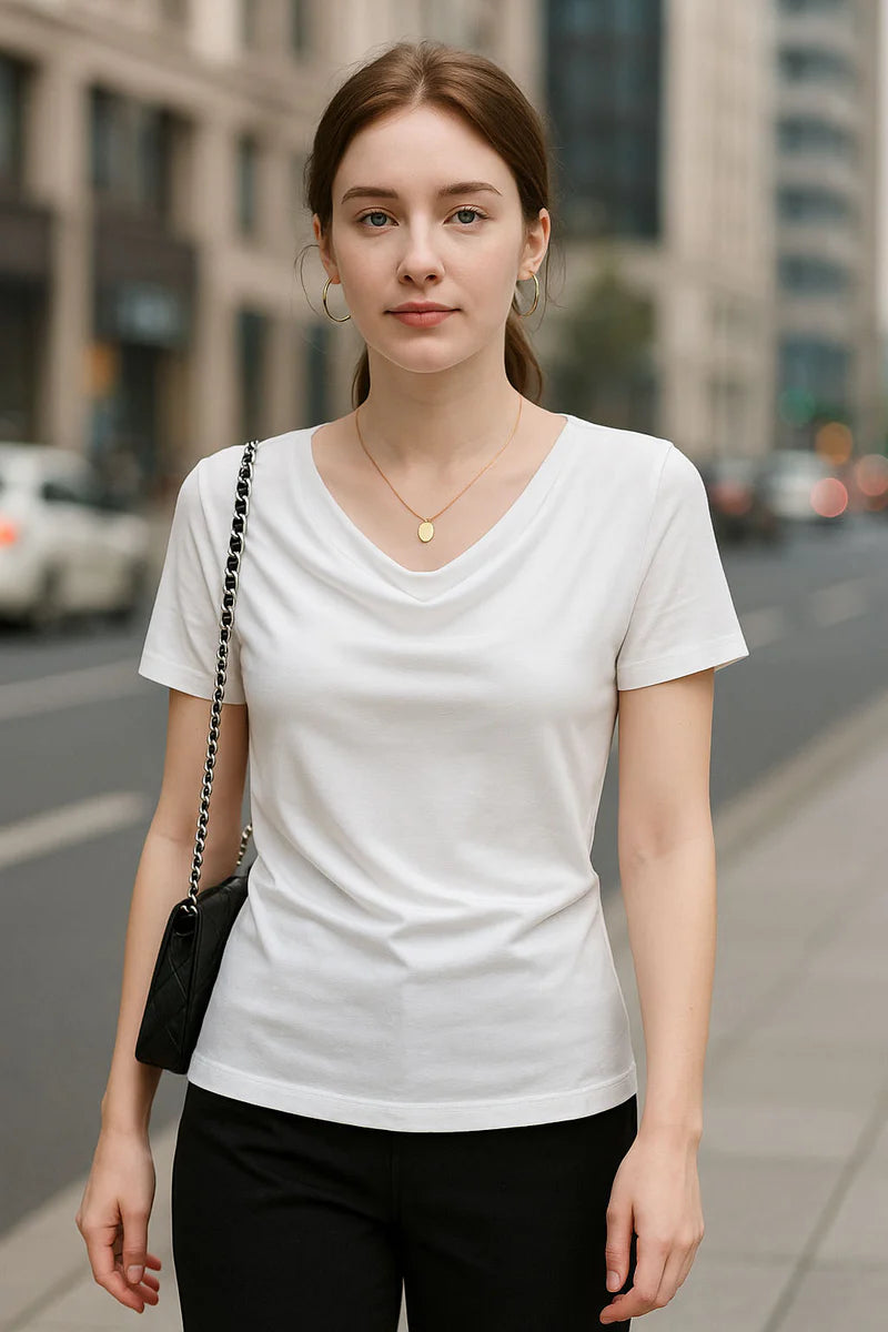 Bamboo Cowl Neck Top