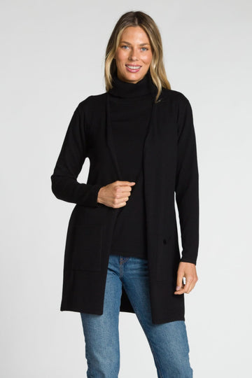 Long Sleeve Open Cardigan with Pockets