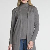 Long Sleeve Open Cardigan with Pockets