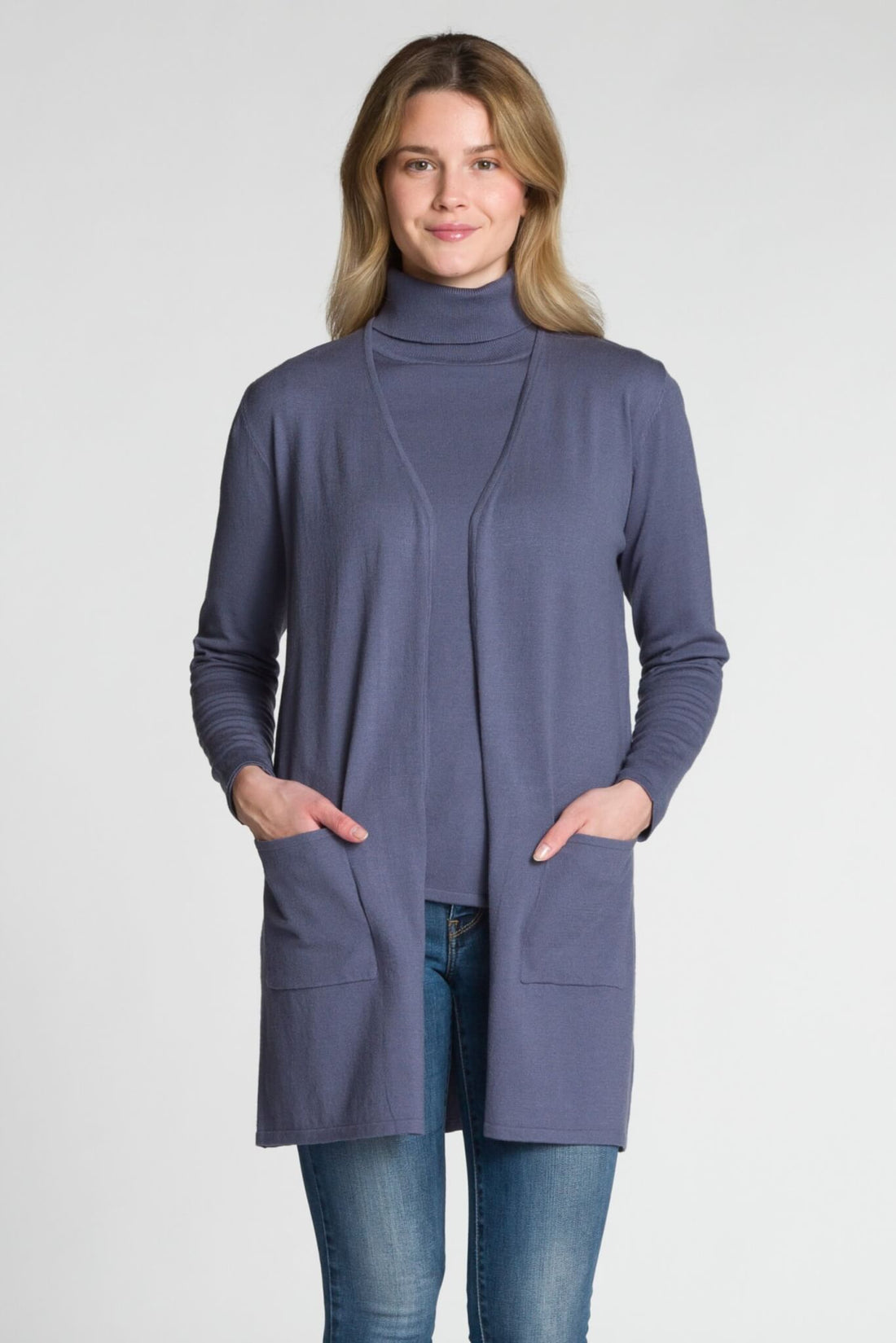 Long Sleeve Open Cardigan with Pockets