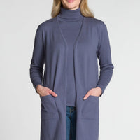 Long Sleeve Open Cardigan with Pockets