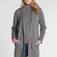 Long Sleeve Hooded Open Cardigan