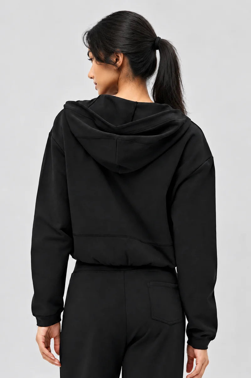 Soft Crop Zip Hoodie
