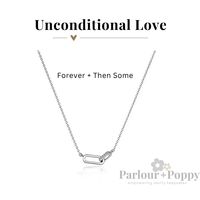 Unconditional Love Dainty Interlocking Necklace in Silver