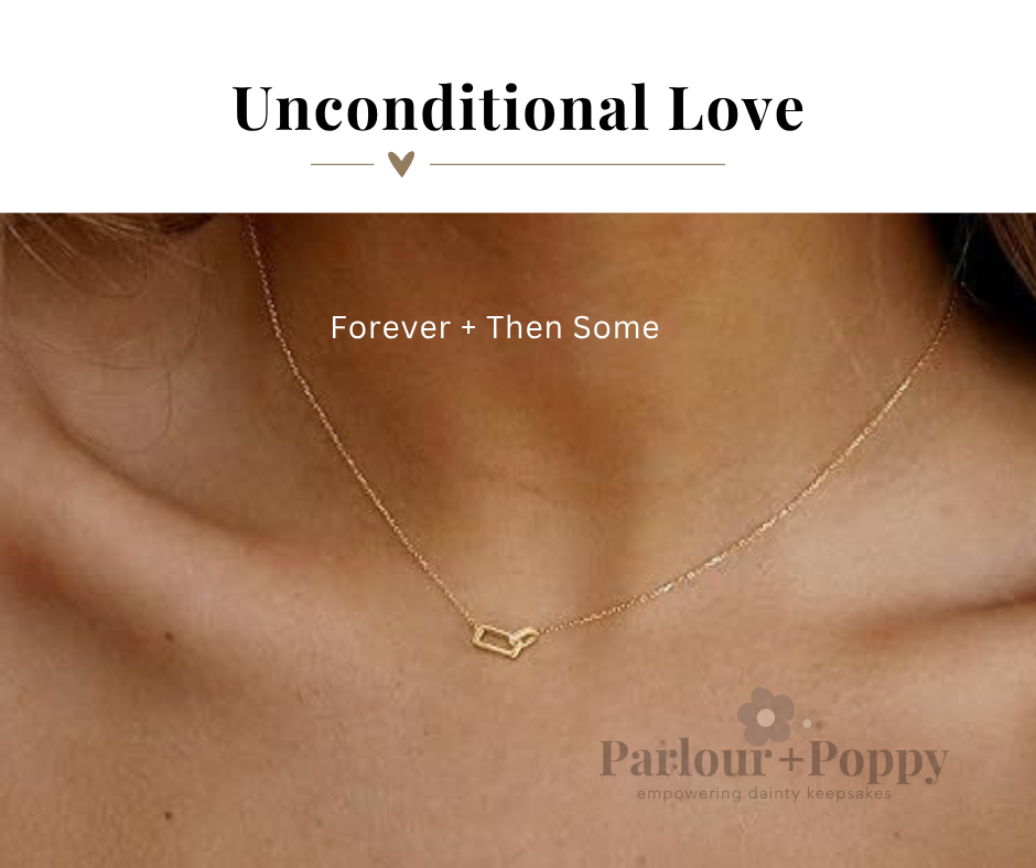 Unconditional Love Dainty Interlocking Necklace in Silver