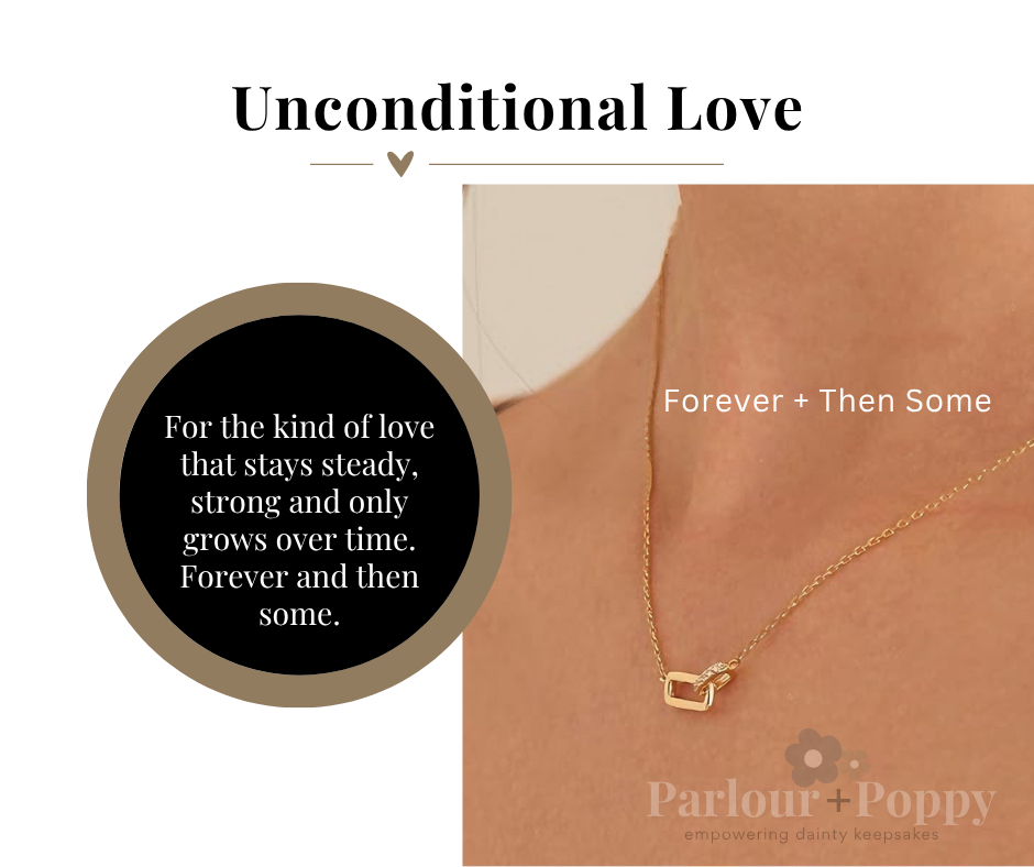 Unconditional Love Dainty Interlocking Necklace in Silver