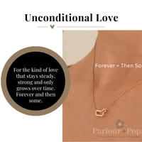 Unconditional Love Dainty Interlocking Necklace in Silver