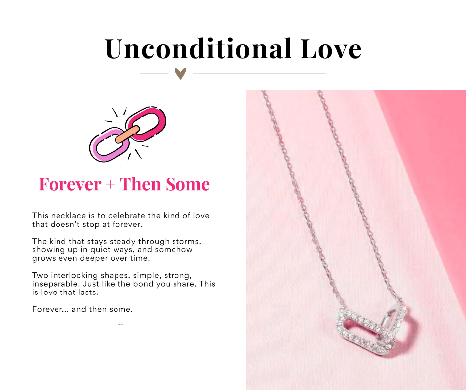 Unconditional Love Dainty Interlocking Necklace in Silver