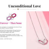 Unconditional Love Dainty Interlocking Necklace in Silver