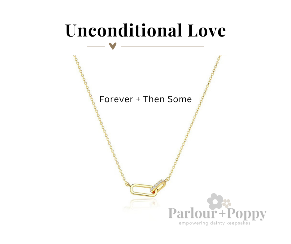 Unconditional Love Dainty Interlocking Necklace in Silver