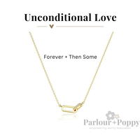 Unconditional Love Dainty Interlocking Necklace in Silver
