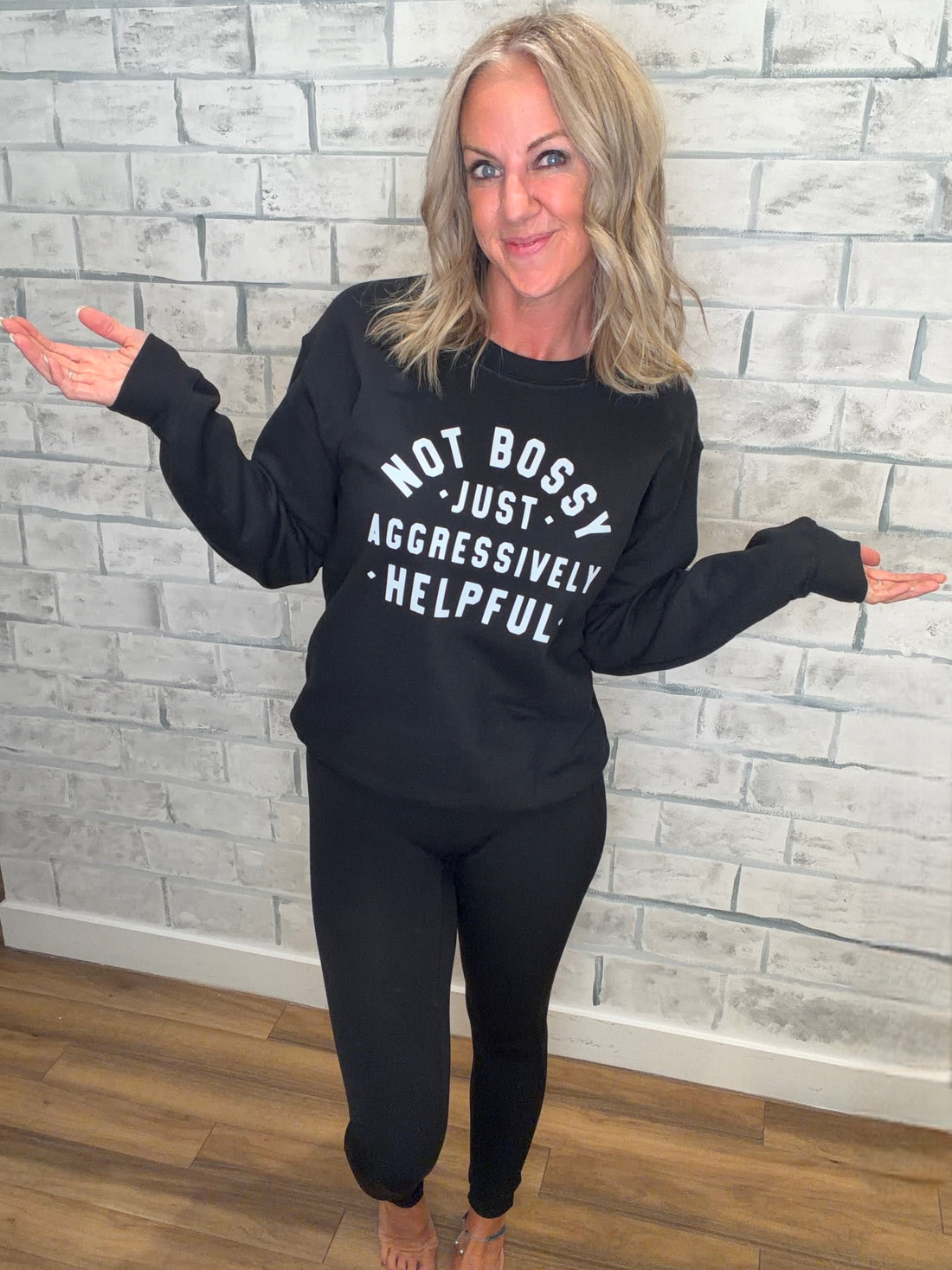 Printed Crew Necks - Not Bossy