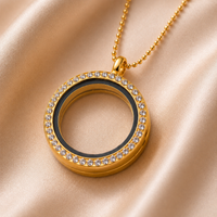 Crystal Charm Holder Locket