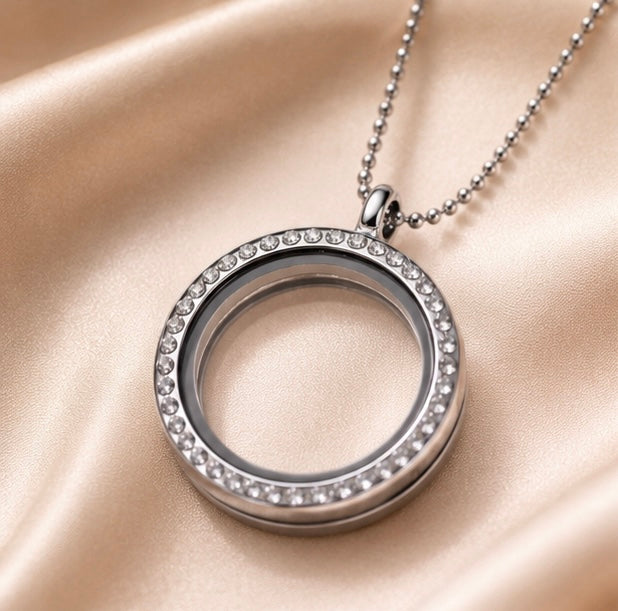 Crystal Charm Holder Locket