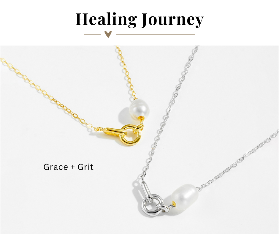 Grace and Grit Pearl Empowerment Necklace in Gold