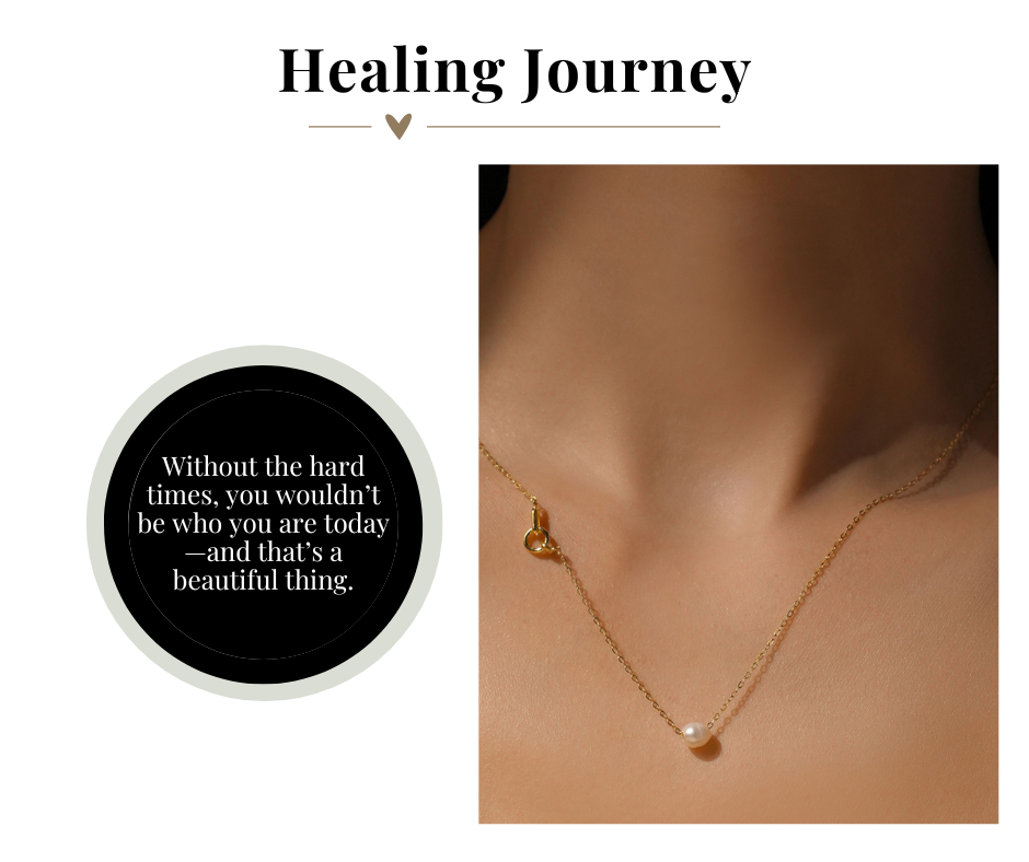 Grace and Grit Pearl Empowerment Necklace in Gold