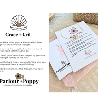 Grace and Grit Pearl Empowerment Necklace in Gold