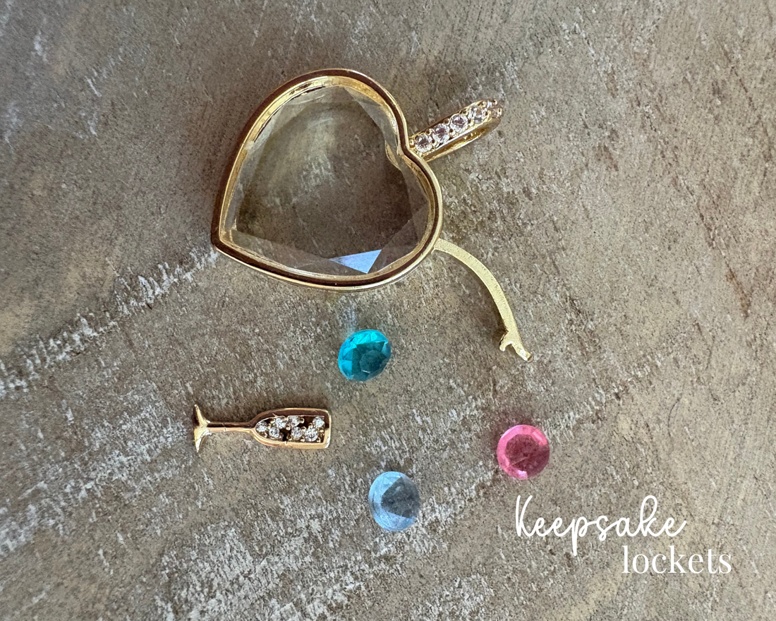 Heart-Shaped Glass Keepsake Locket Necklace