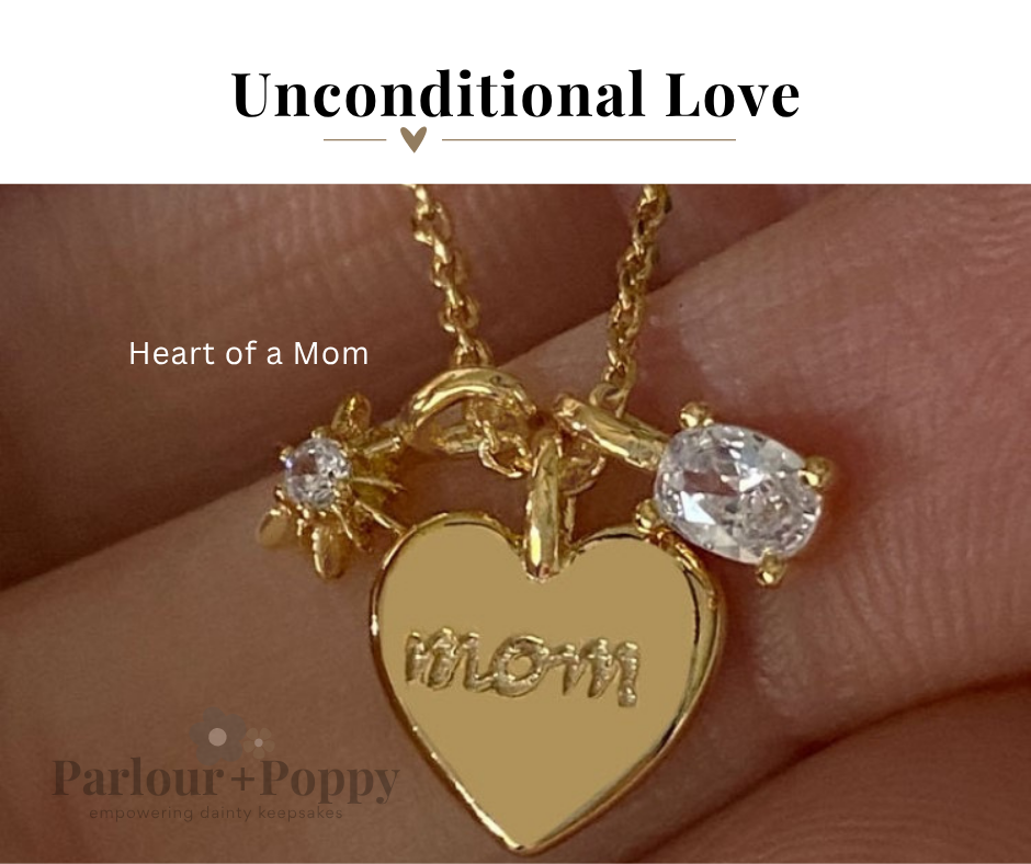 Heart of a Mom + Charms Necklace