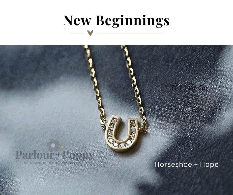 Horseshoe + Hope Dainty Gold Horseshoe + CZ Necklace
